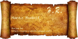 Hantz Rudolf névjegykártya